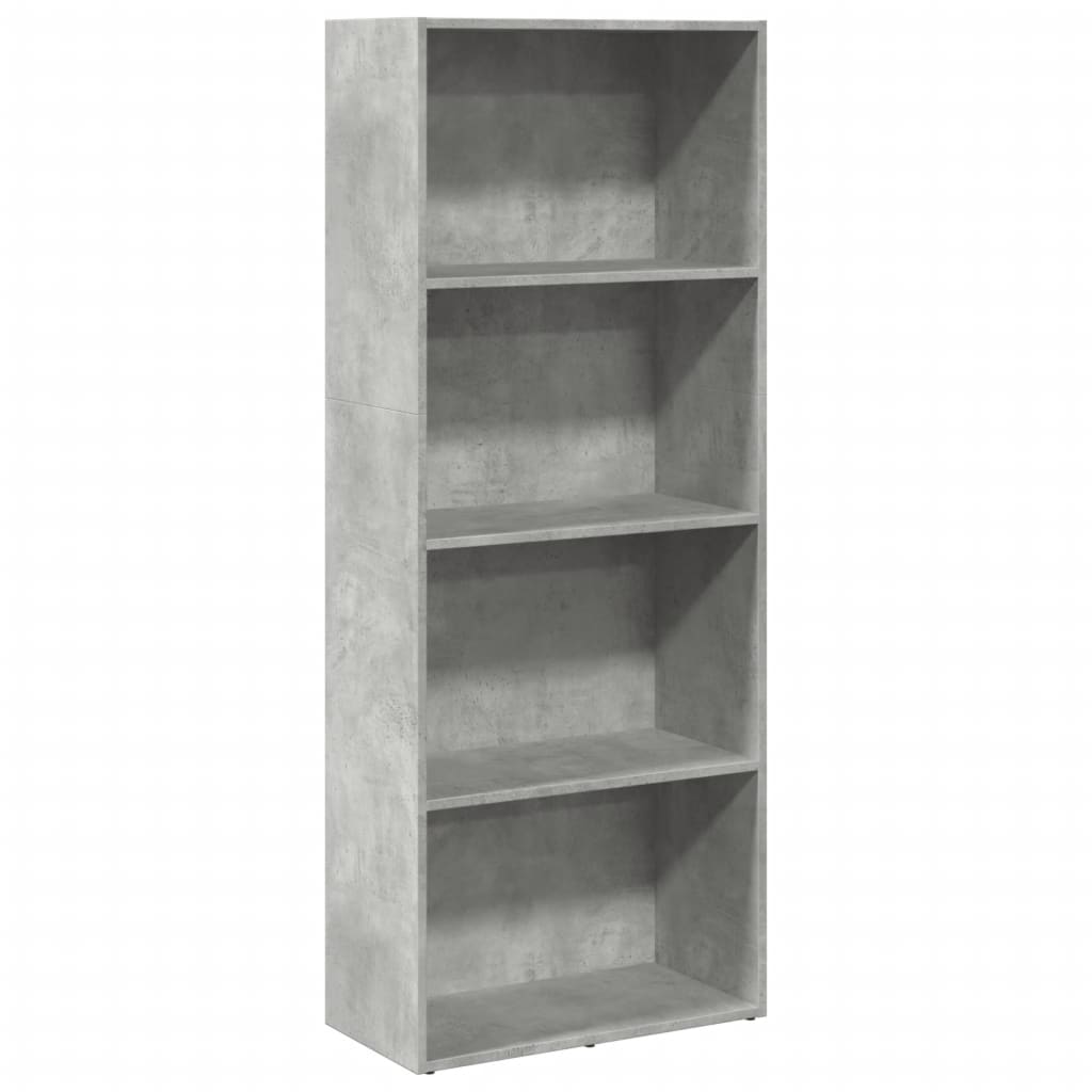 vidaXL Bücherregal Betongrau 60x30x152 cm Holzwerkstoff