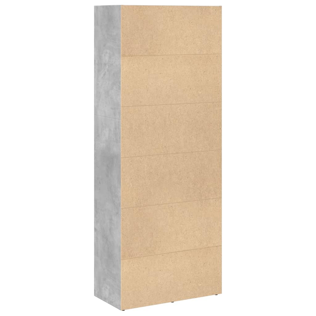 vidaXL Bücherregal Betongrau 60x30x152 cm Holzwerkstoff