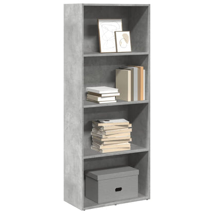 vidaXL Bücherregal Betongrau 60x30x152 cm Holzwerkstoff