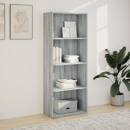 vidaXL Bücherregal Grau Sonoma 60x30x152 cm Holzwerkstoff