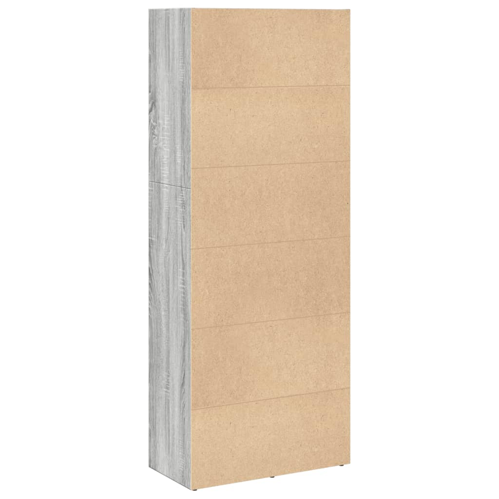 vidaXL Bücherregal Grau Sonoma 60x30x152 cm Holzwerkstoff