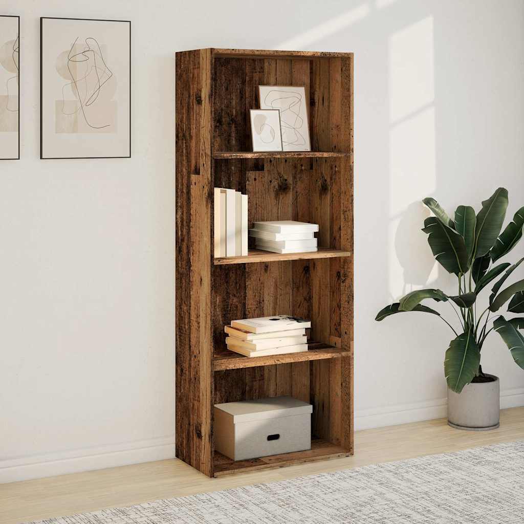 vidaXL Bücherregal Altholz-Optik 60x30x152 cm Holzwerkstoff