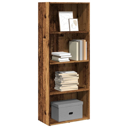 vidaXL Bücherregal Altholz-Optik 60x30x152 cm Holzwerkstoff