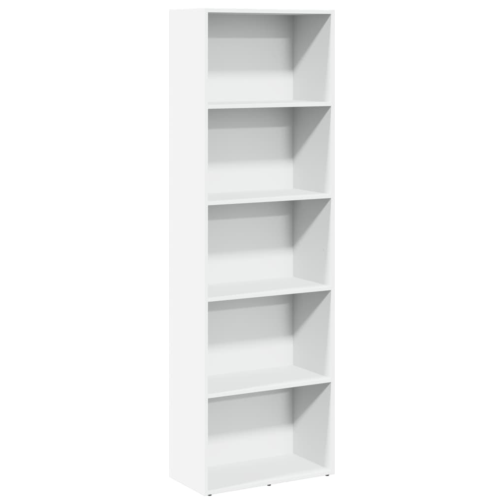 vidaXL Bücherregal Weiß 60x30x189 cm Holzwerkstoff