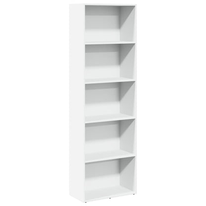 vidaXL Bücherregal Weiß 60x30x189 cm Holzwerkstoff