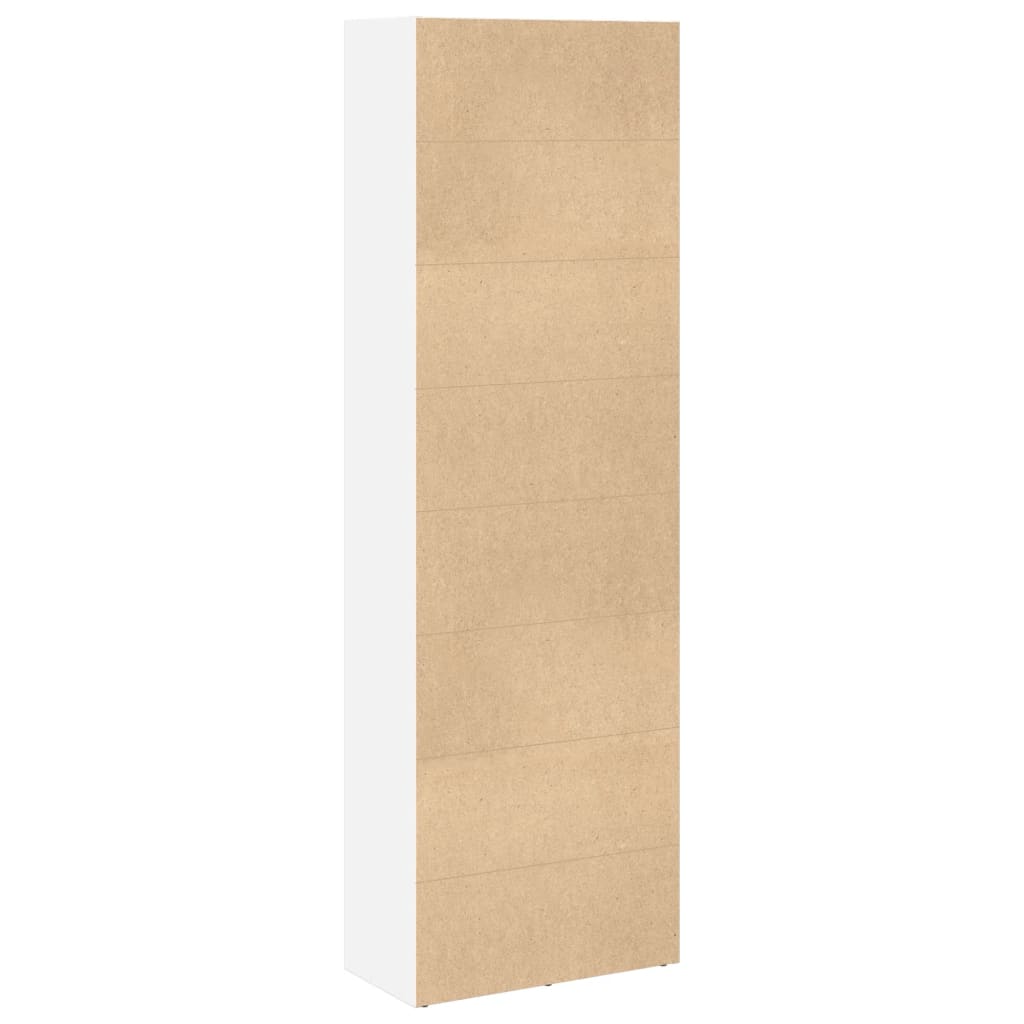vidaXL Bücherregal Weiß 60x30x189 cm Holzwerkstoff