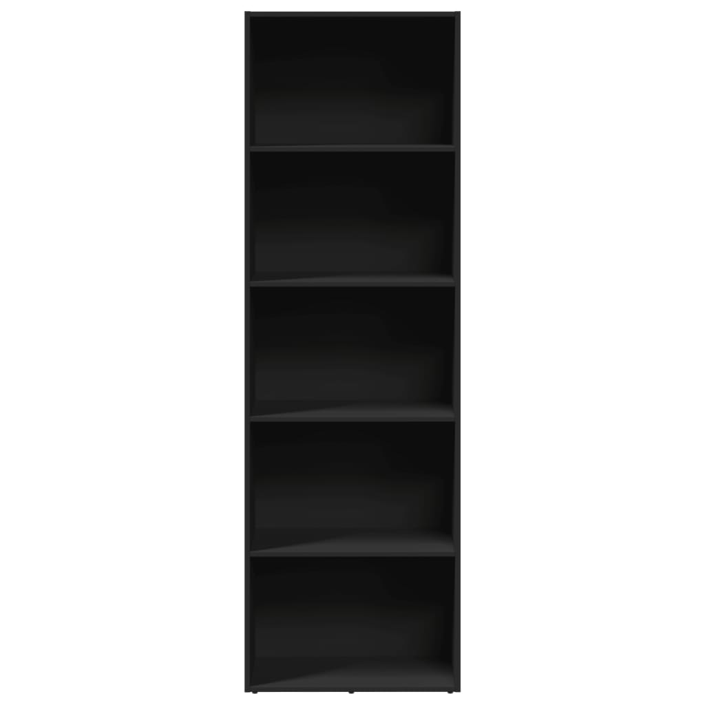 vidaXL Bücherregal Schwarz 60x30x189 cm Holzwerkstoff
