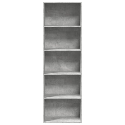 vidaXL Bücherregal Betongrau 60x30x189 cm Holzwerkstoff