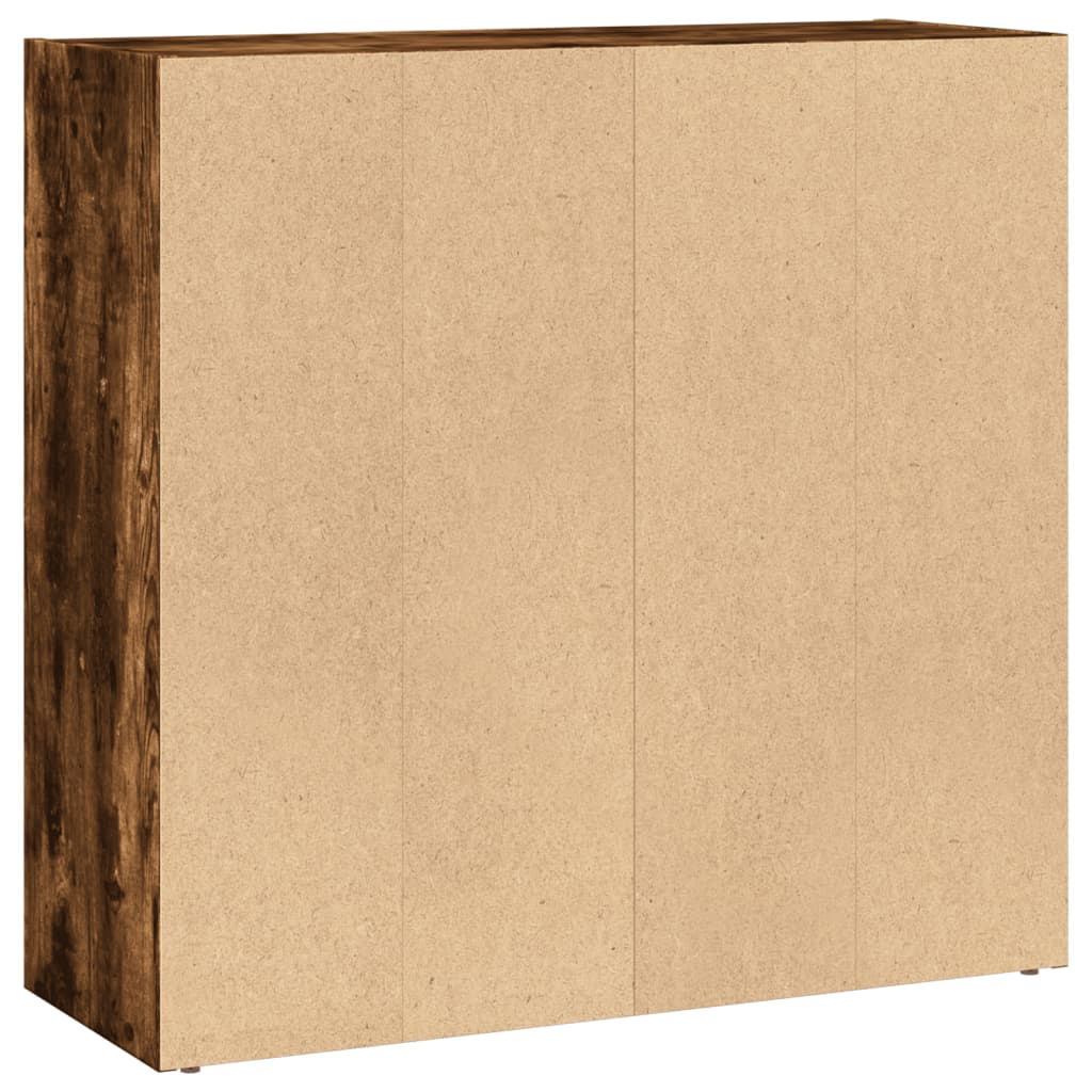 vidaXL Bücherregal Räuchereiche 80x30x77 cm Holzwerkstoff