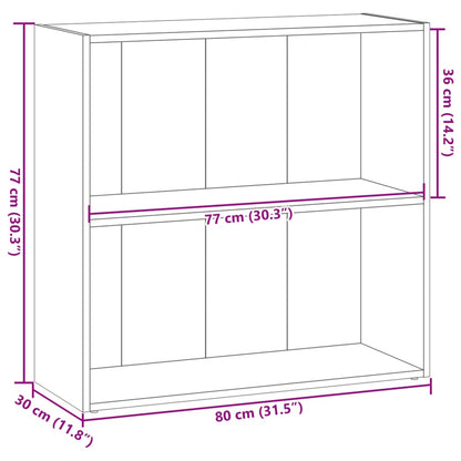 vidaXL Bücherregal Altholz-Optik 80x30x77 cm Holzwerkstoff