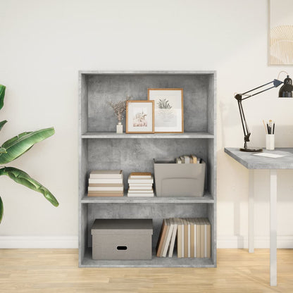 vidaXL Bücherregal Betongrau 80x30x114 cm Holzwerkstoff