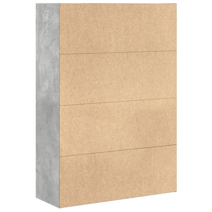 vidaXL Bücherregal Betongrau 80x30x114 cm Holzwerkstoff