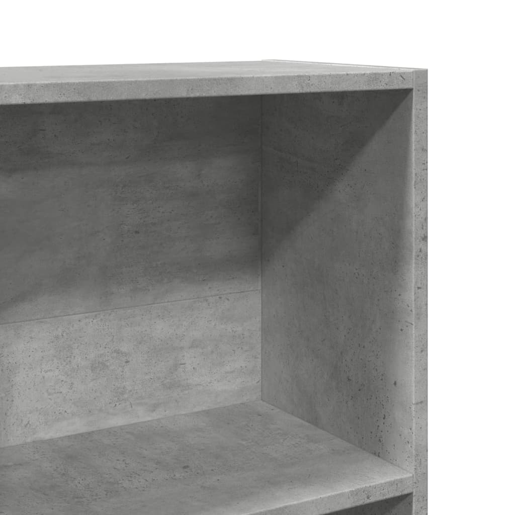 vidaXL Bücherregal Betongrau 80x30x114 cm Holzwerkstoff
