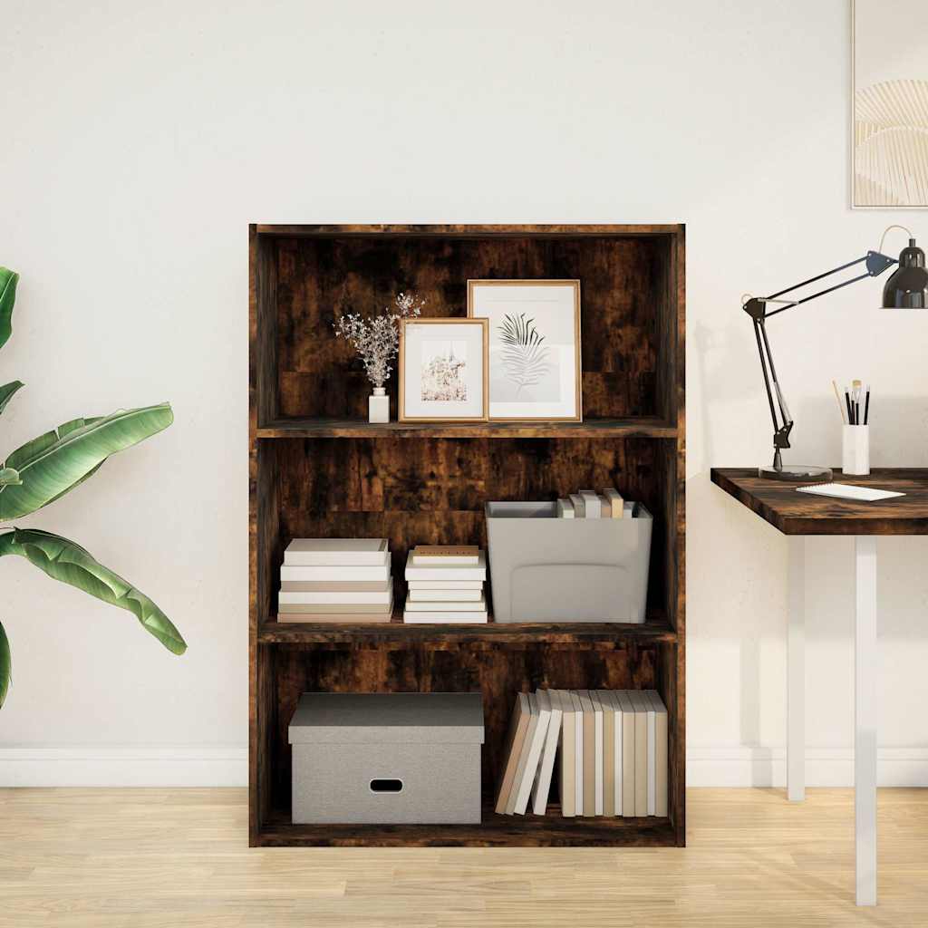 vidaXL Bücherregal Räuchereiche 80x30x114 cm Holzwerkstoff