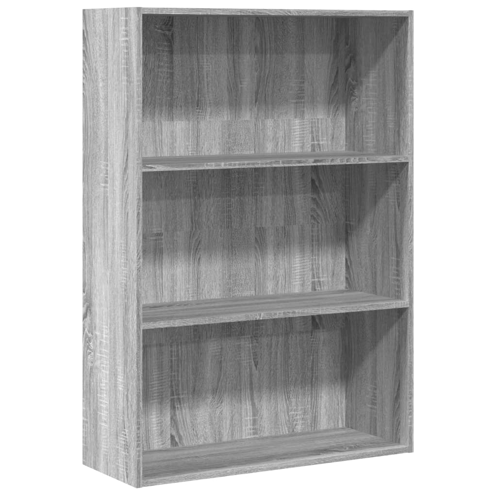 vidaXL Bücherregal Grau Sonoma 80x30x114 cm Holzwerkstoff