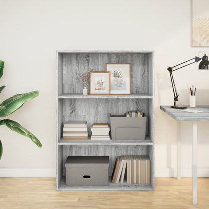 vidaXL Bücherregal Grau Sonoma 80x30x114 cm Holzwerkstoff