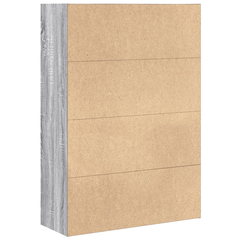 vidaXL Bücherregal Grau Sonoma 80x30x114 cm Holzwerkstoff