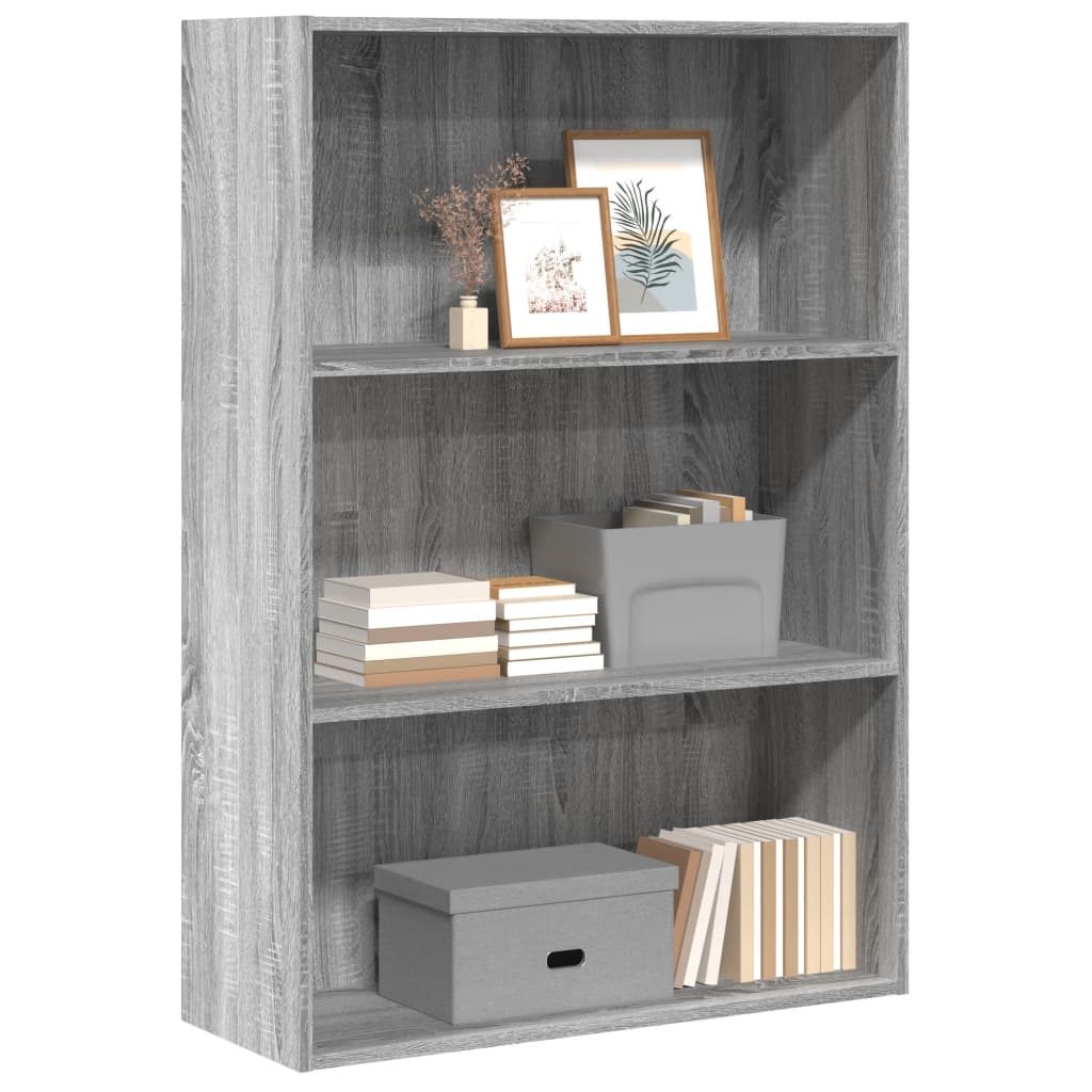 vidaXL Bücherregal Grau Sonoma 80x30x114 cm Holzwerkstoff