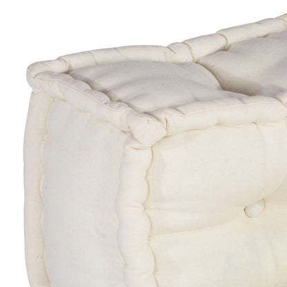 vidaXL Canapé modulaire 3 pcs Crème Tissu
