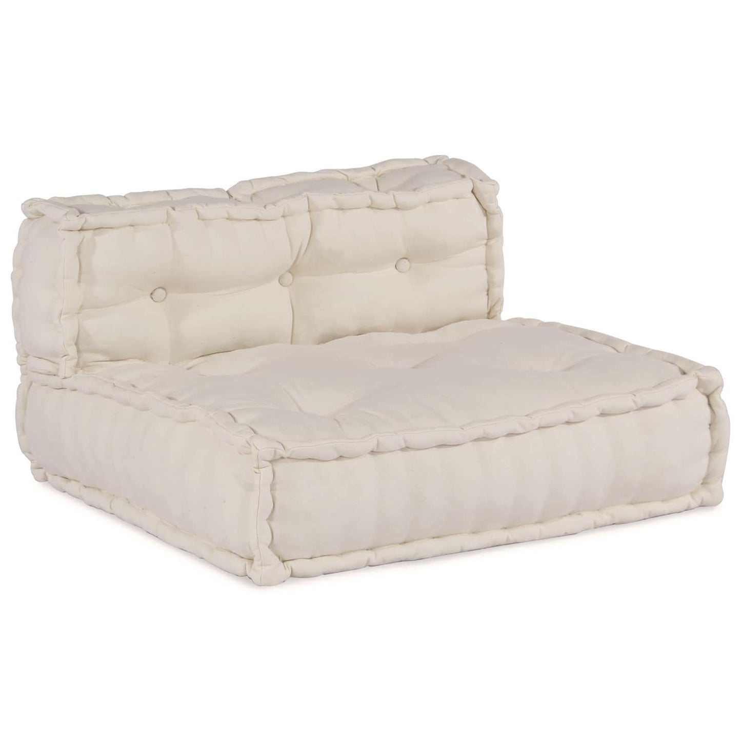 vidaXL Canapé modulaire 3 pcs Crème Tissu