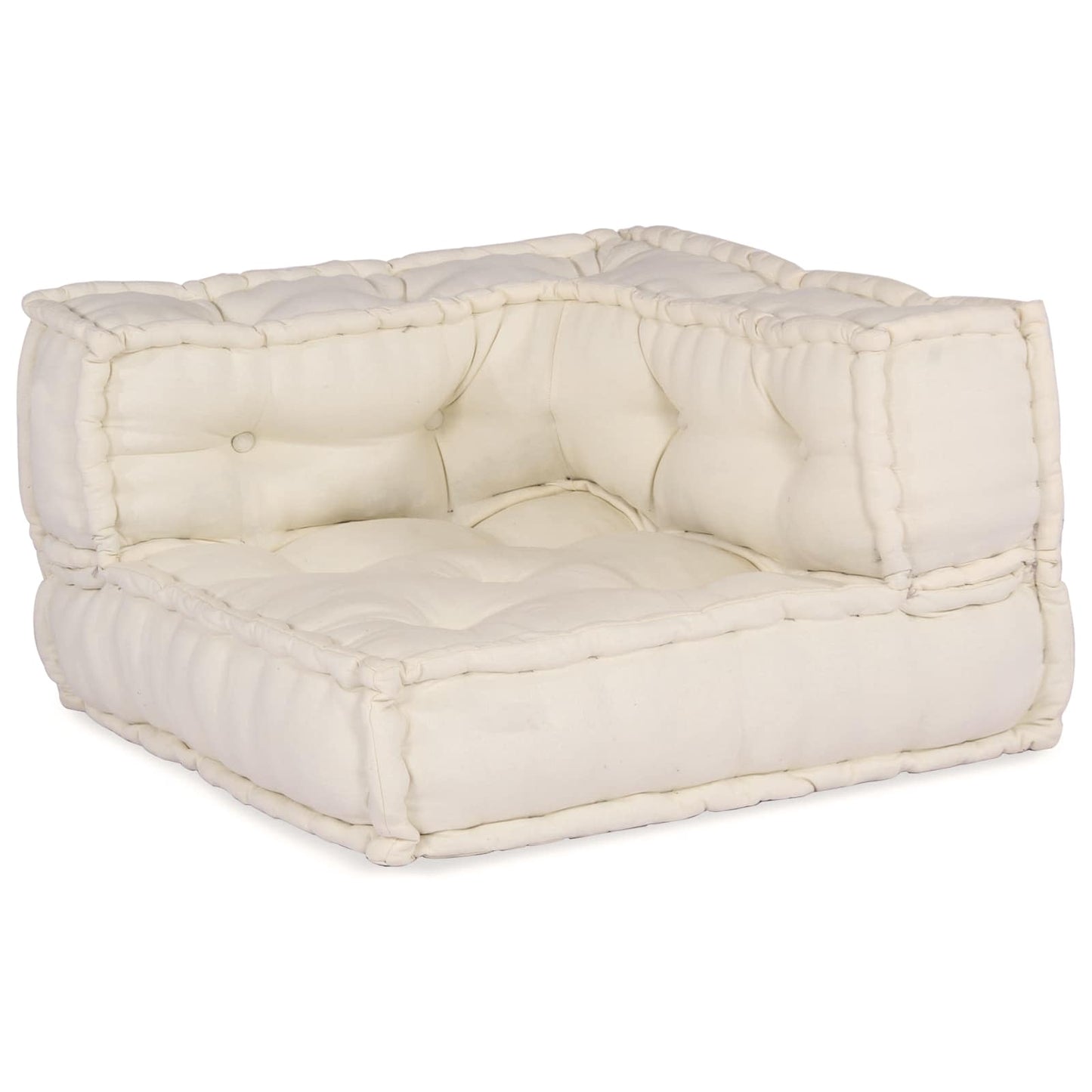 vidaXL Canapé modulable 4 pcs Crème Tissu