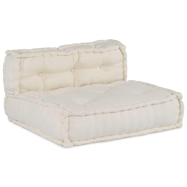 vidaXL Canapé modulable 4 pcs Crème Tissu