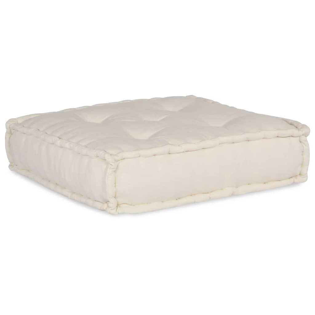 vidaXL Canapé modulable 4 pcs Crème Tissu