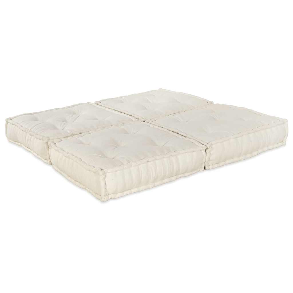 vidaXL Canapé modulaire 2 pcs Crème 140 x 70 x 36 cm Tissu