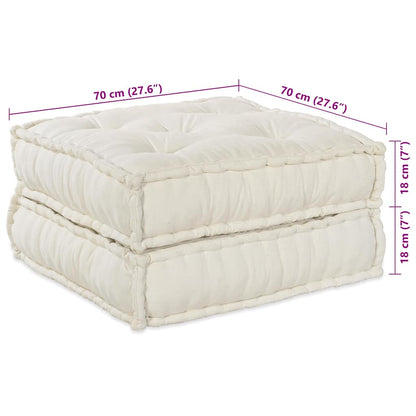 vidaXL Canapé modulaire 2 pcs Crème 140 x 70 x 36 cm Tissu