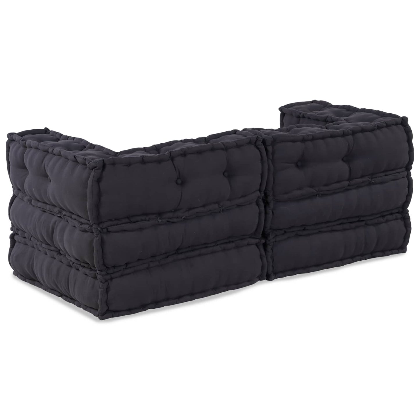 vidaXL Canapé modulaire 2 pcs Anthracite 140 x 70 x 56 cm Tissu