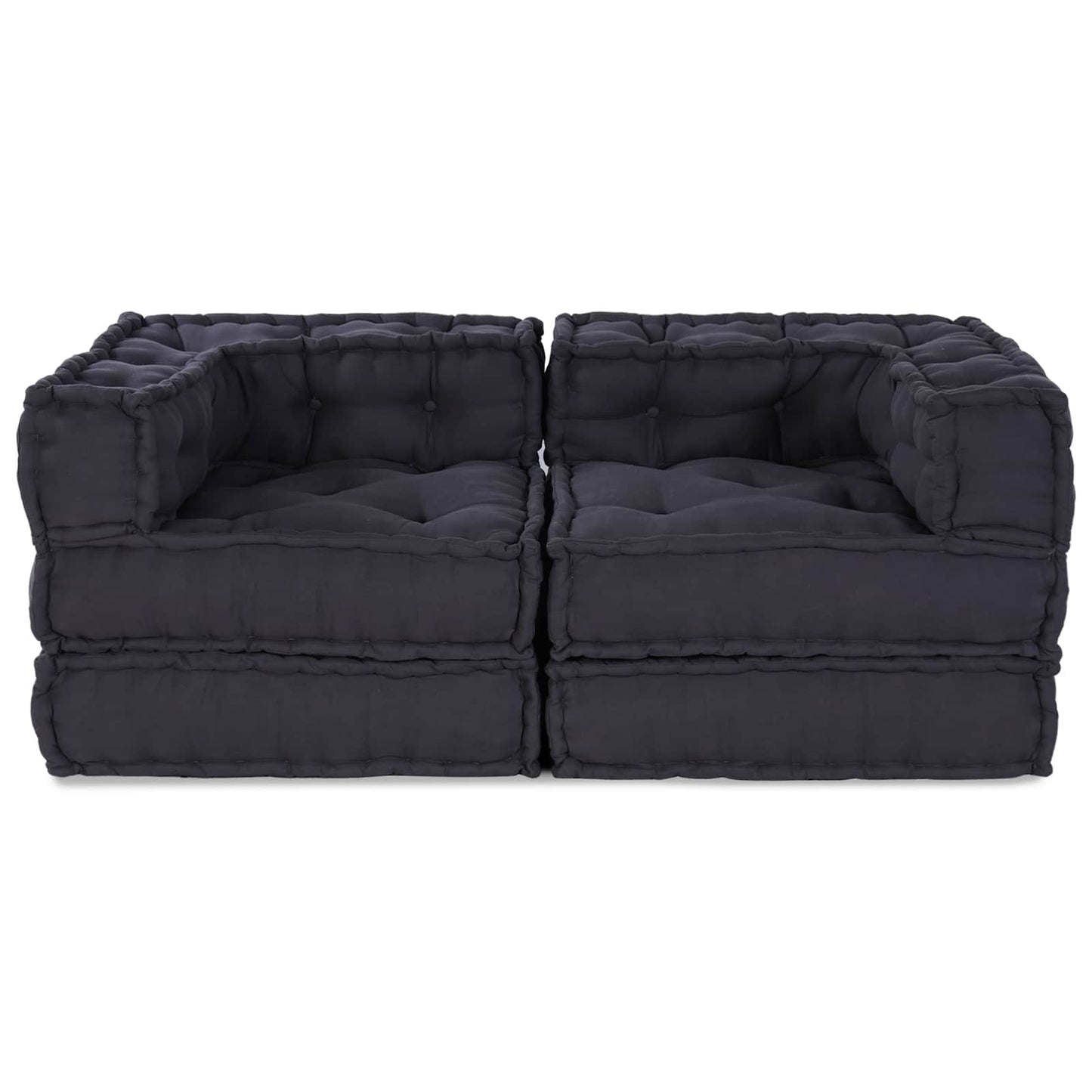 vidaXL Canapé modulaire 2 pcs Anthracite 140 x 70 x 56 cm Tissu