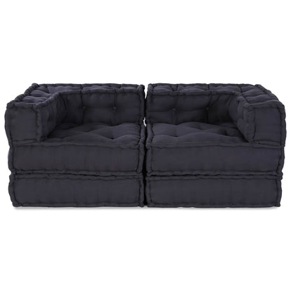 vidaXL Canapé modulaire 2 pcs Anthracite 140 x 70 x 56 cm Tissu