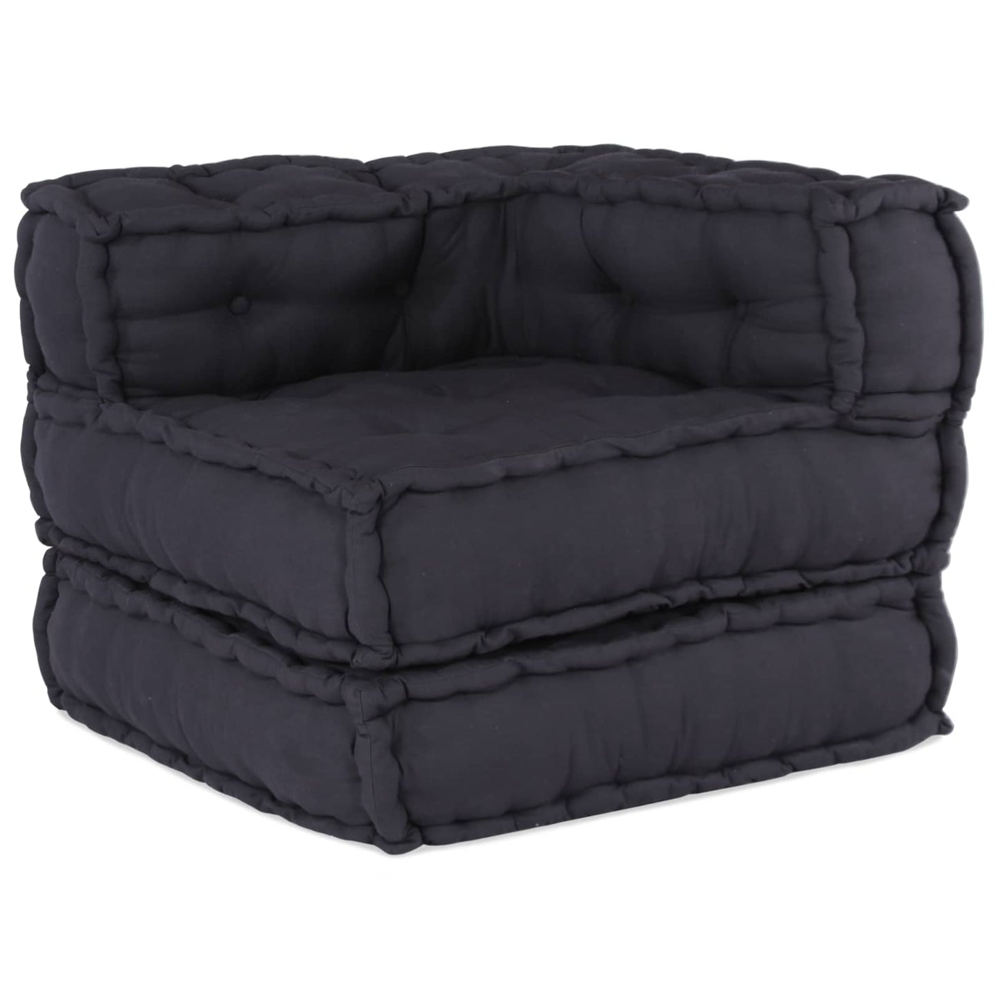 vidaXL Canapé modulable 3 pcs Tissu anthracite