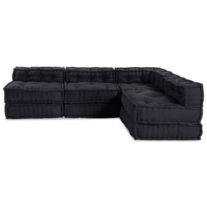 vidaXL Canapé modulaire 4 pcs Tissu Anthracite