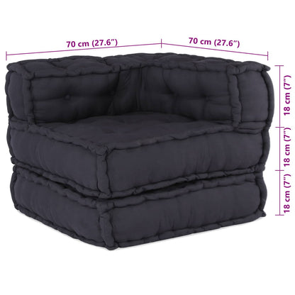 vidaXL Canapé modulaire 4 pcs Tissu Anthracite