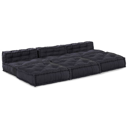 vidaXL Canapé modulaire 4 pcs Tissu anthracite