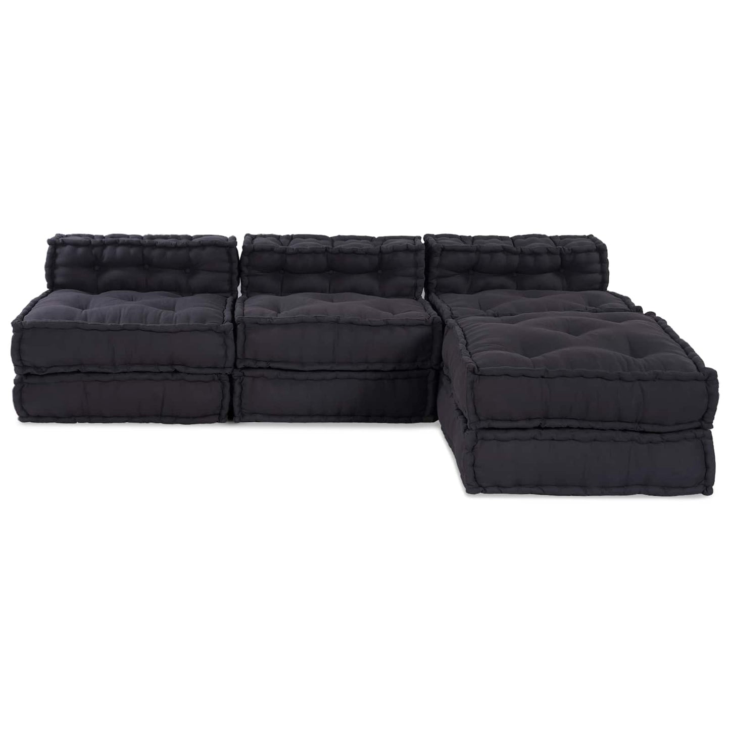 vidaXL Canapé modulaire 4 pcs Tissu anthracite