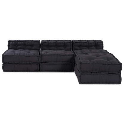 vidaXL Canapé modulaire 4 pcs Tissu anthracite