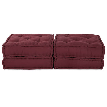 vidaXL Canapé modulaire 2 pcs Marron châtaigne 140 x 70 x 36 cm Tissu