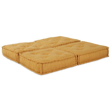vidaXL Canapé modulaire 2 pcs Jaune 140 x 70 x 36 cm Tissu