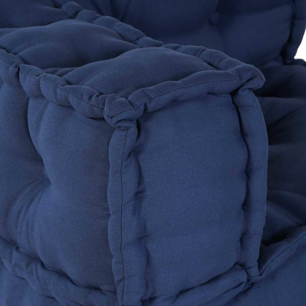 vidaXL Canapé modulaire 2 pcs Indigo 140 x 70 x 56 cm Tissu