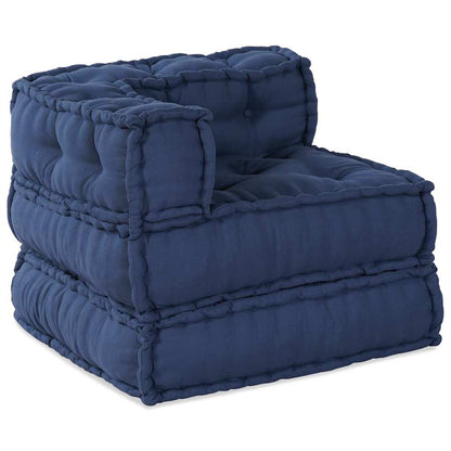 vidaXL Canapé modulaire 2 pcs Indigo 140 x 70 x 56 cm Tissu