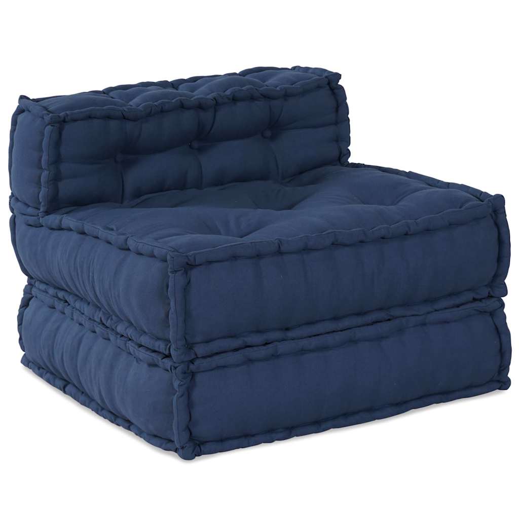 vidaXL Canapé modulable 4 pcs en tissu indigo