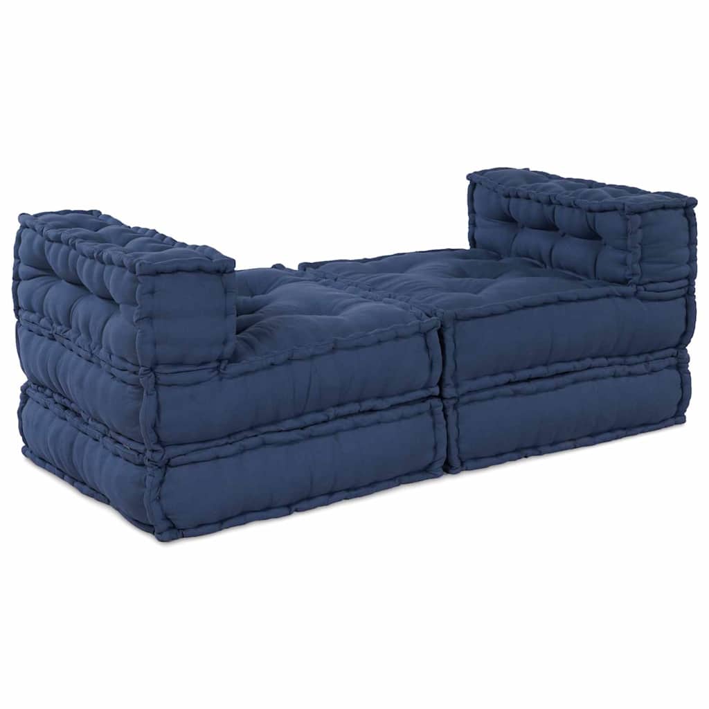 vidaXL Canapé modulable 4 pcs en tissu indigo