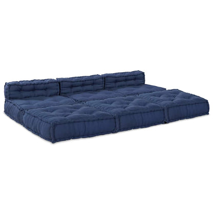 vidaXL Canapé modulable 4 pcs en tissu indigo