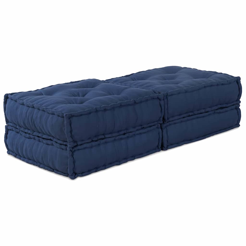 vidaXL Modulares Sofa 2 pcs Indigo 140 x 70 x 36 cm Stoff
