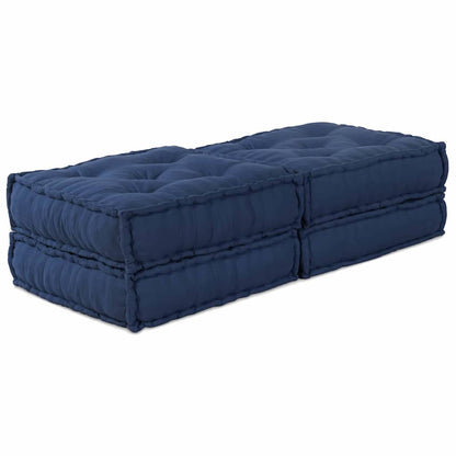 vidaXL Modulares Sofa 2 pcs Indigo 140 x 70 x 36 cm Stoff