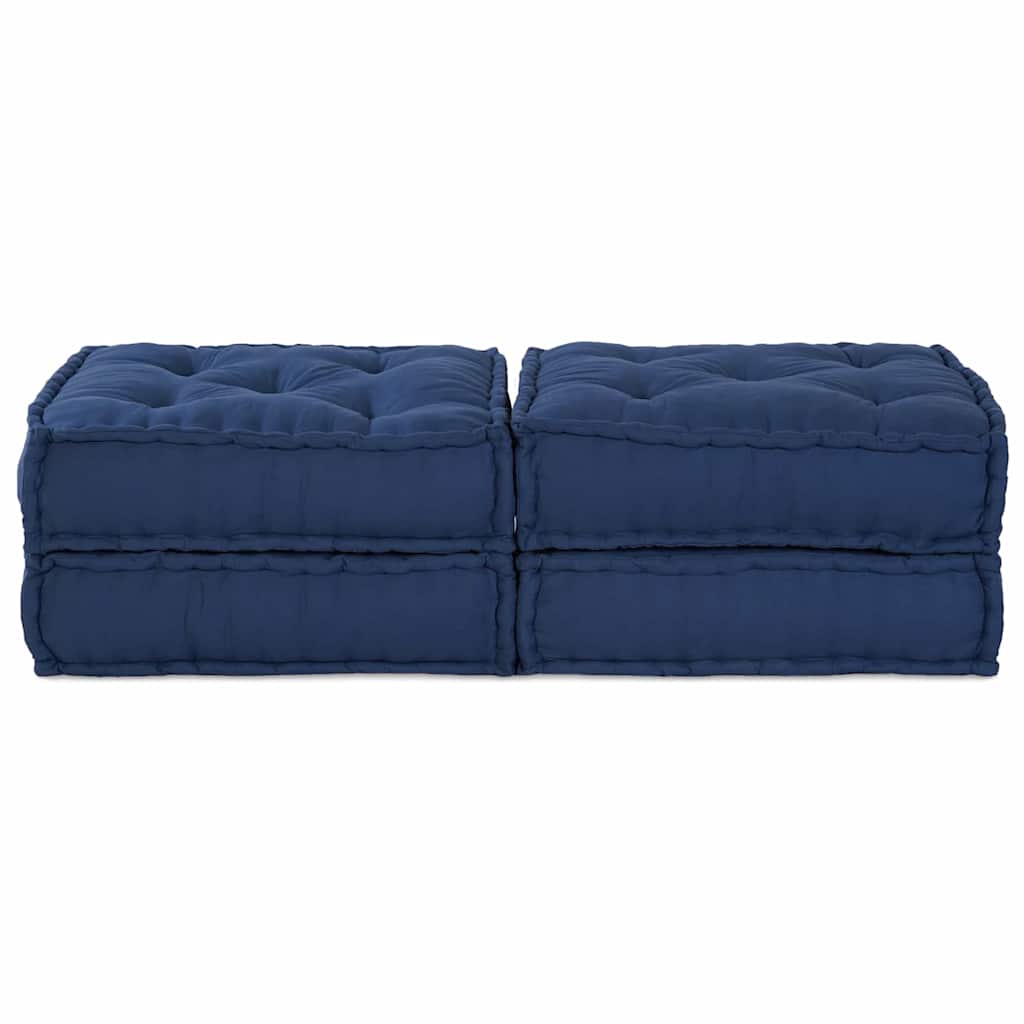 vidaXL Modulares Sofa 2 pcs Indigo 140 x 70 x 36 cm Stoff