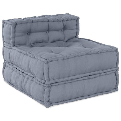 vidaXL Canapé modulaire 4 pcs Gris Tissu