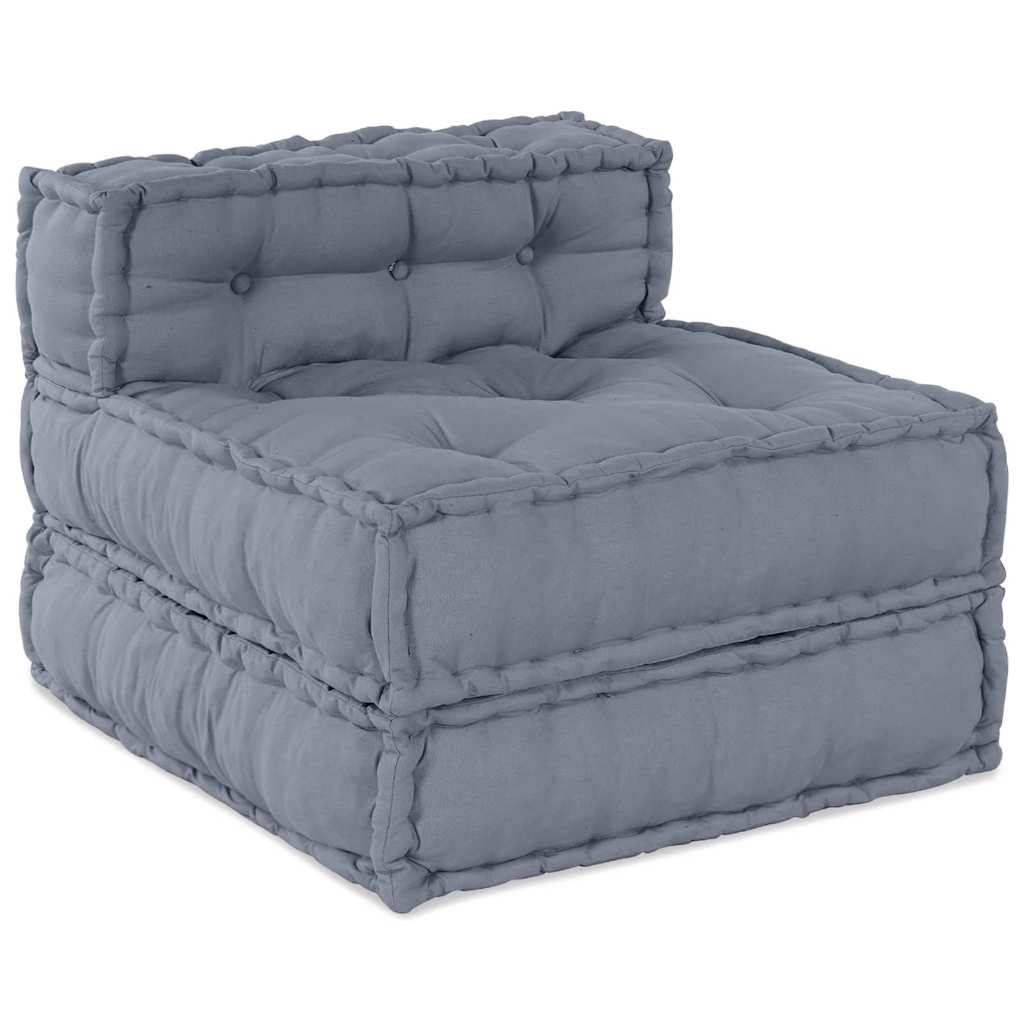 vidaXL Canapé modulaire 4 pcs Tissu Gris